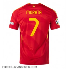 Spanien Alvaro Morata #7 Replika Hemmatröja EM 2024 Kortärmad